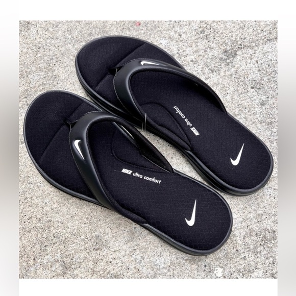 Nike Shoes - NEW WMNS NIKE ULTRAS COMFORTS 3 THONGS WOMEN THNG III BLACKS WHITES FOOTBEDS